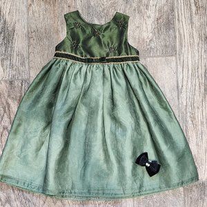 Good Lad of Philadelphia Olive Green holiday dress. Size 24 months.